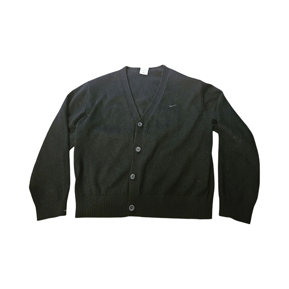 Nike Sportswear Women Black Button Front Knit Cardigan‎ Sweater XL RN56323